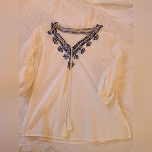 Chesler Violet Boho Top